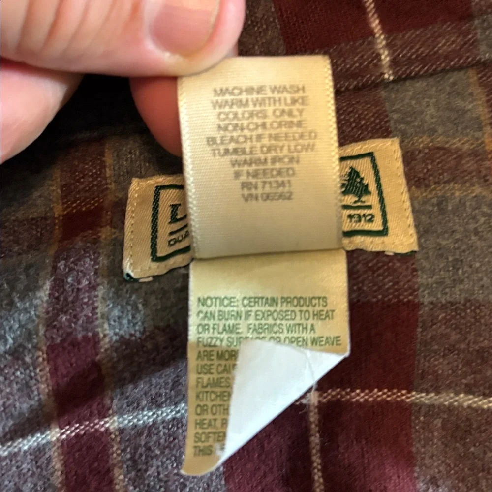 L.L. Bean Plaid Shirt heavy flannel - Picture 4 of 4